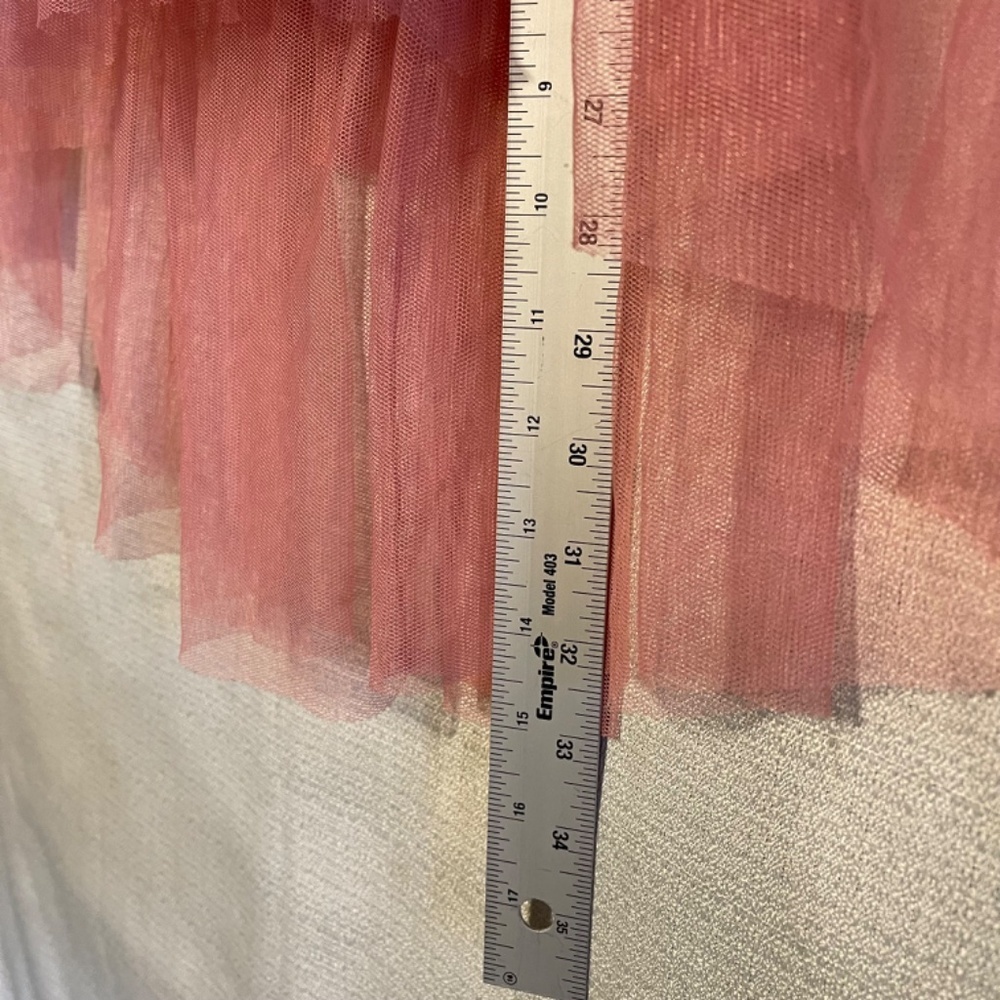 Sparkling Pink Layered Kids Dress - Picture 7 of 7